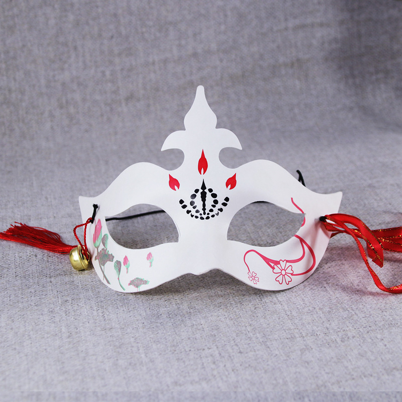 仙气半脸成人面具女皇冠狐狸猫女面具重手工装饰蒙面日式纸浆面具