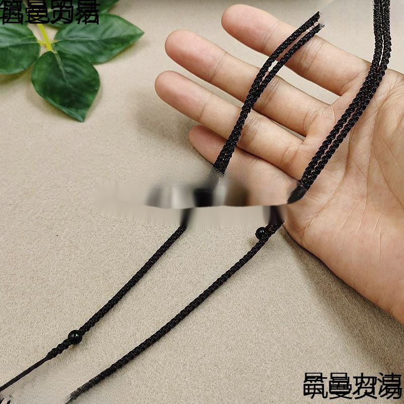天珠半成品挂绳横穿挂脖手工编织男士女款项链绳子饰品玉吊坠绳