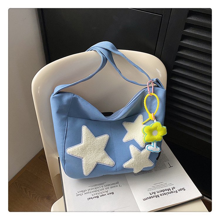 Japan and South Korea Cute Five-Pointed Star Crossbody Bag Women's Class Leisure Backpack Large Capacity School Bag Fashion Women's Bag