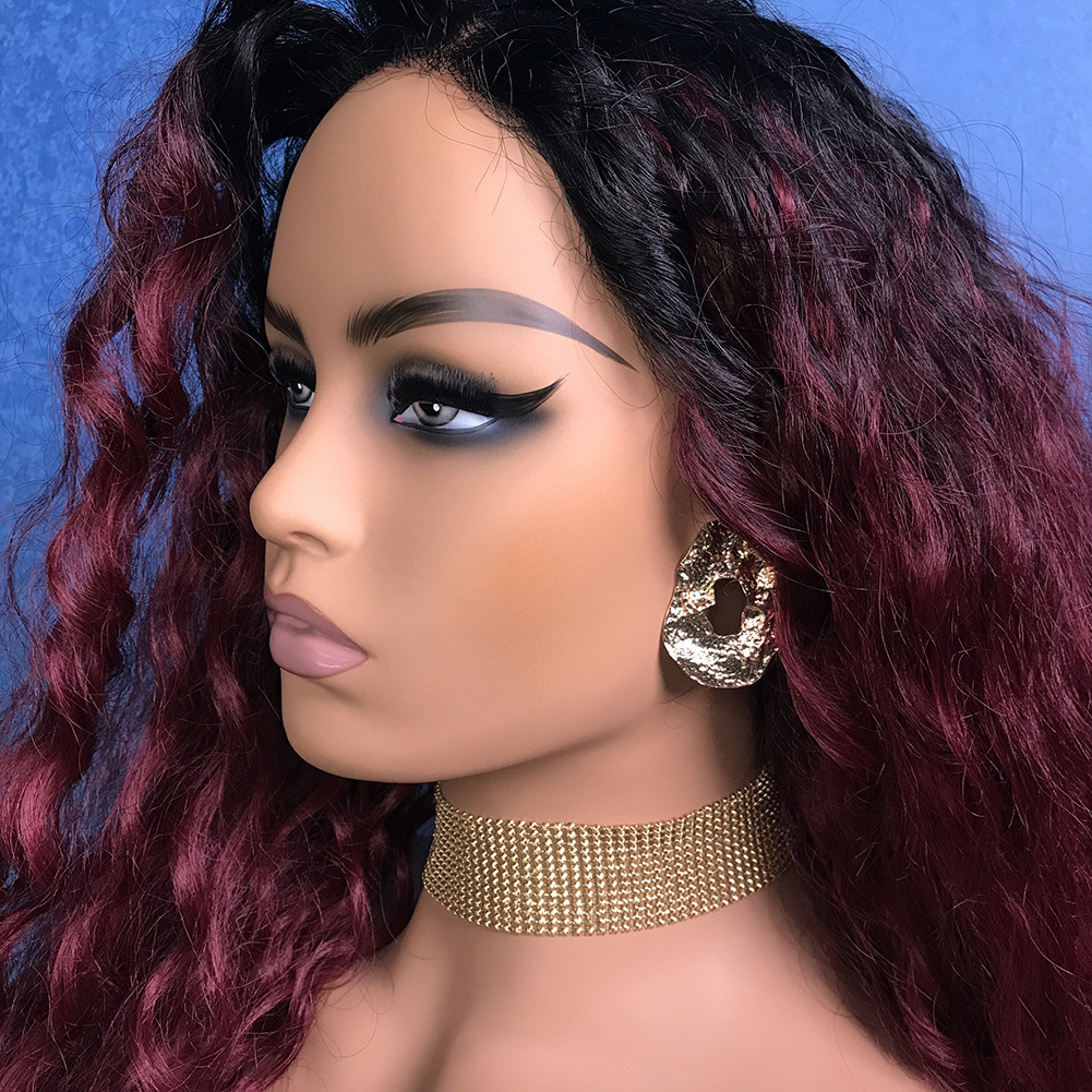 欧美假发模特头 围巾帽子展示道具 女款半身头模 mannequin head