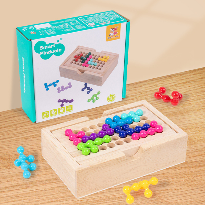 拼多乐儿童益智拼珠子拼图宝宝思维挑战专注力训练游戏早教小玩具