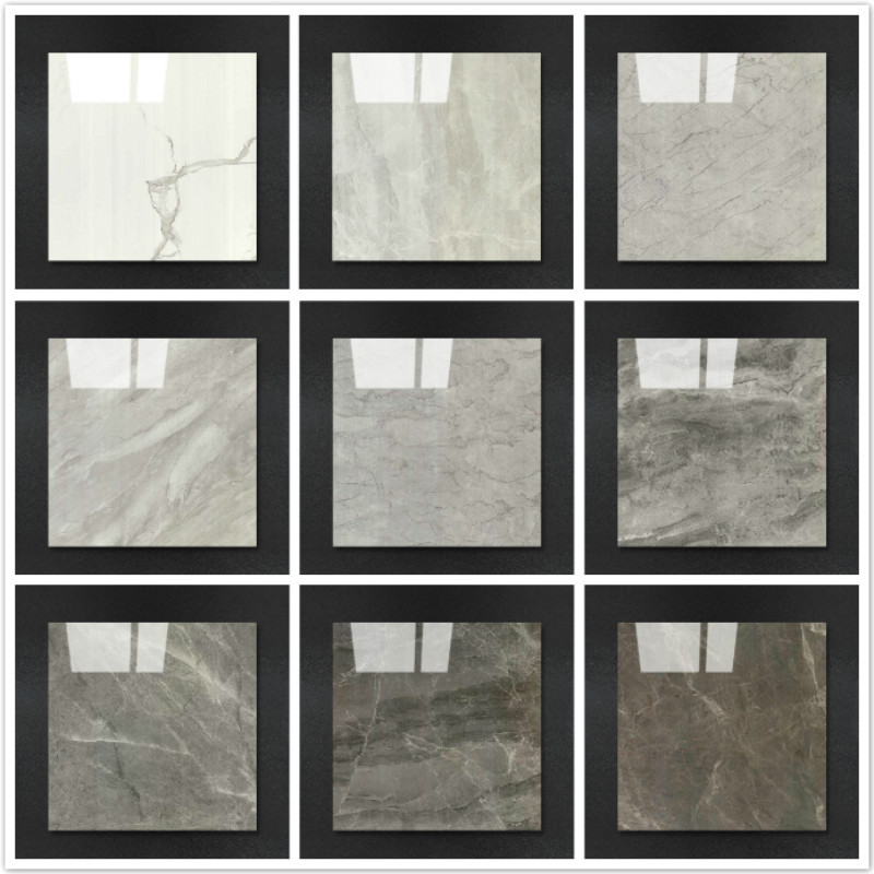 广东佛山地砖800x800客厅灰色瓷砖 星光金丝釉通体大理石地板砖80