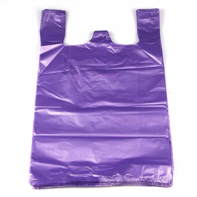 垃圾袋手提紫色塑料加厚背心菜市场打包蔬菜紫色收纳方便批发