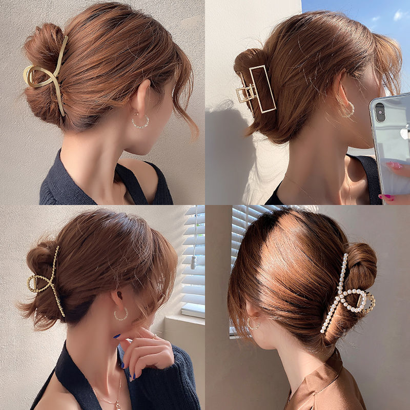 鱼尾夹韩式大号金属抓夹网红头发夹子发夹后脑勺气质鲨鱼发抓发卡