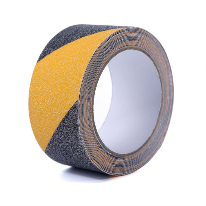 Yellow and Black Frosted Anti-Skid Tape Stair Frosted Anti-Skid Tape Bathroom Floor Step Waterproof Non-Slip Warning Tape