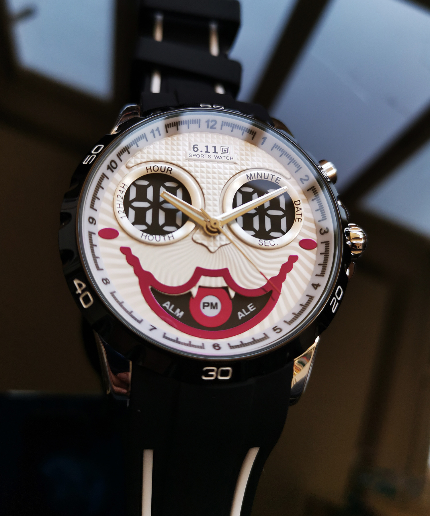 小丑joker电子表多功能led蓝灯双机芯男表运动表潮流新款外贸手表