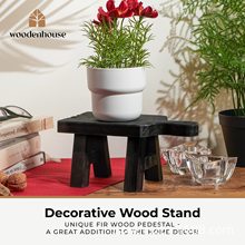 迷你家具模型道具木制花架植物摆件木质花盆置物架板凳样式整理架