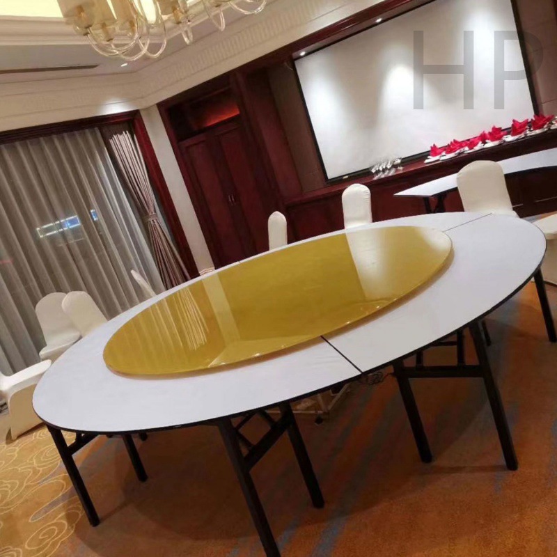 酒店大圆桌餐厅桌面折叠圆台面10人20人25人家用pvc餐桌转盘桌椅