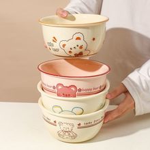 卡通陶瓷碗家用家庭汤碗英寸泡面碗高颜值卡通少女心网红餐具