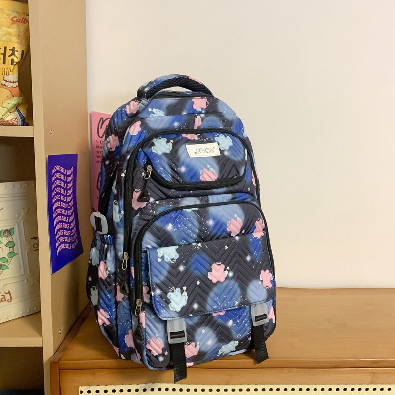 New Backpack Fashion Japanese and Korean Printed Backpack Primary School Student Junior High School Student Backpack Schoolbag Computer Bag
