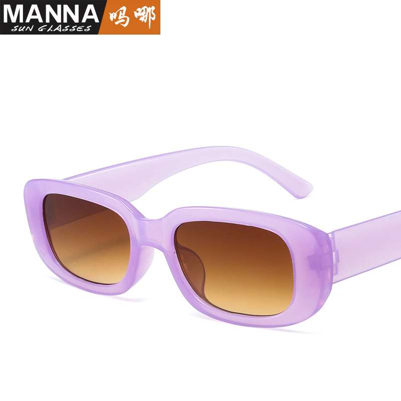 Cross-Border Foreign Trade Small Frame Sunglasses Female Male Trend Ins Sunglasses Personalized Street Shot Colorful Jelly Color Glasses