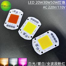 免驱动220V110V大功率 COB集成灯珠20W/30W/50W投光灯led植物光源