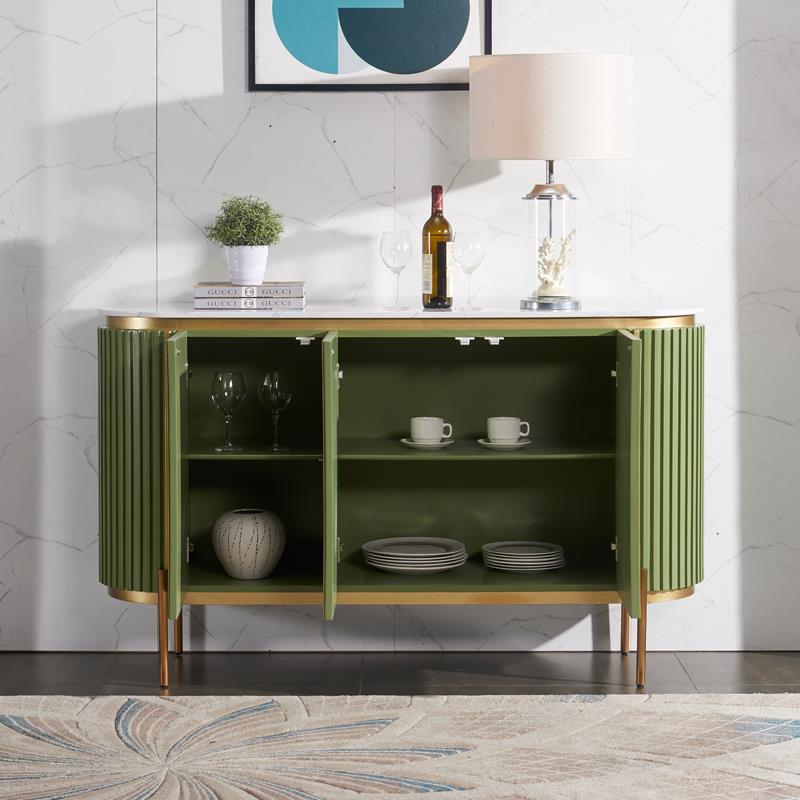 轻奢玄关柜大理石装饰柜客厅靠墙柜门厅入户隔断柜简约家用餐边柜