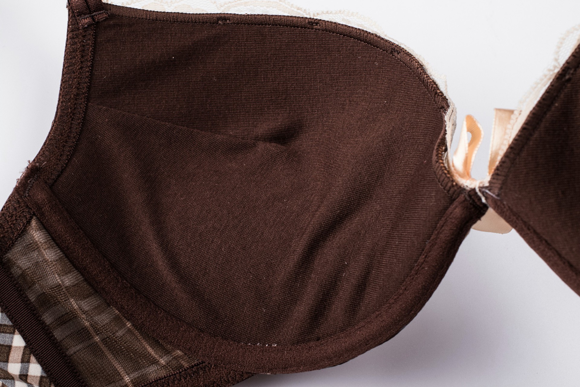 2021迪娜新款条纹花边文胸蕾丝边丝带调整聚拢内衣固定双肩带