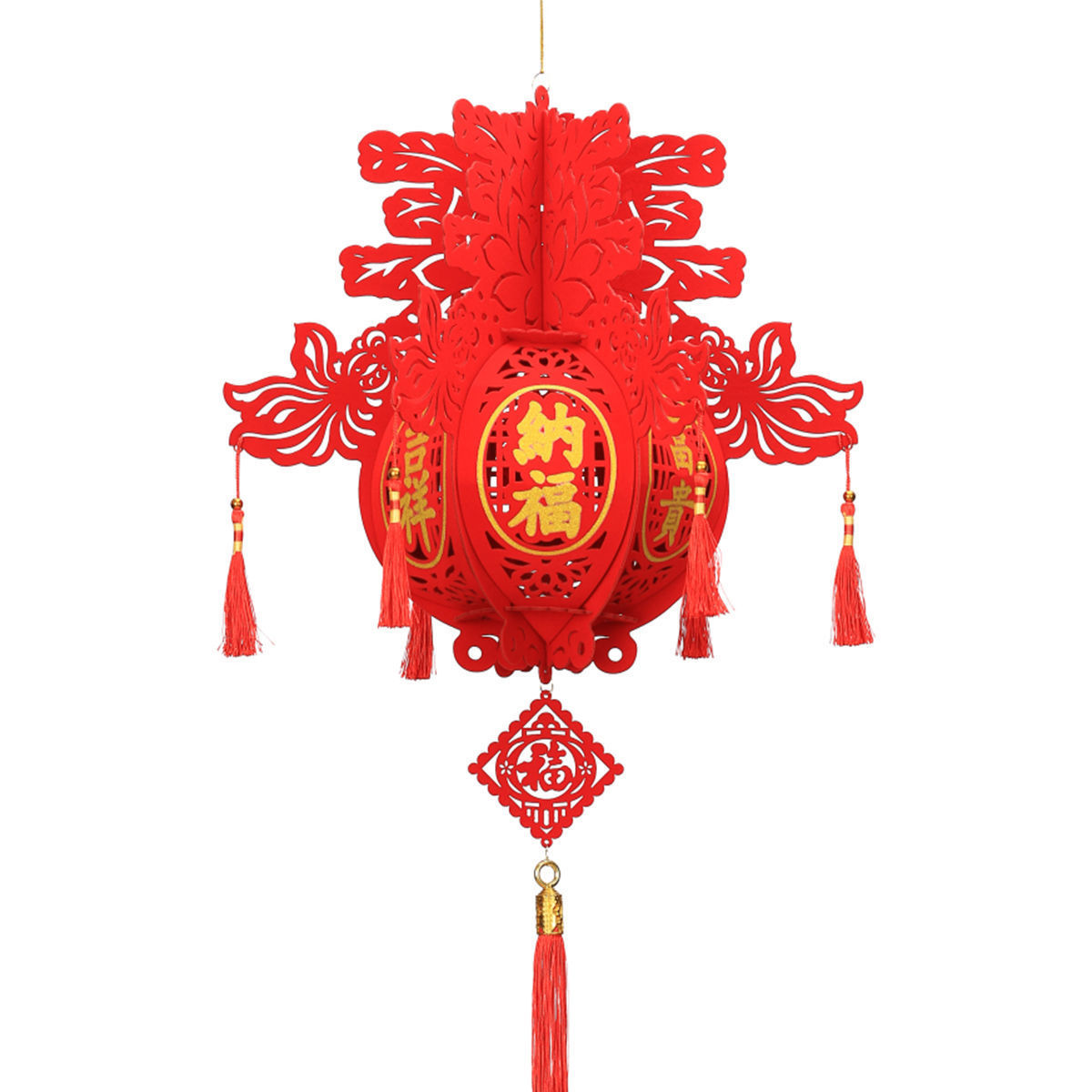 2022虎年春节福字灯笼装饰客厅店面布置过年宫灯对联室内挂饰套餐