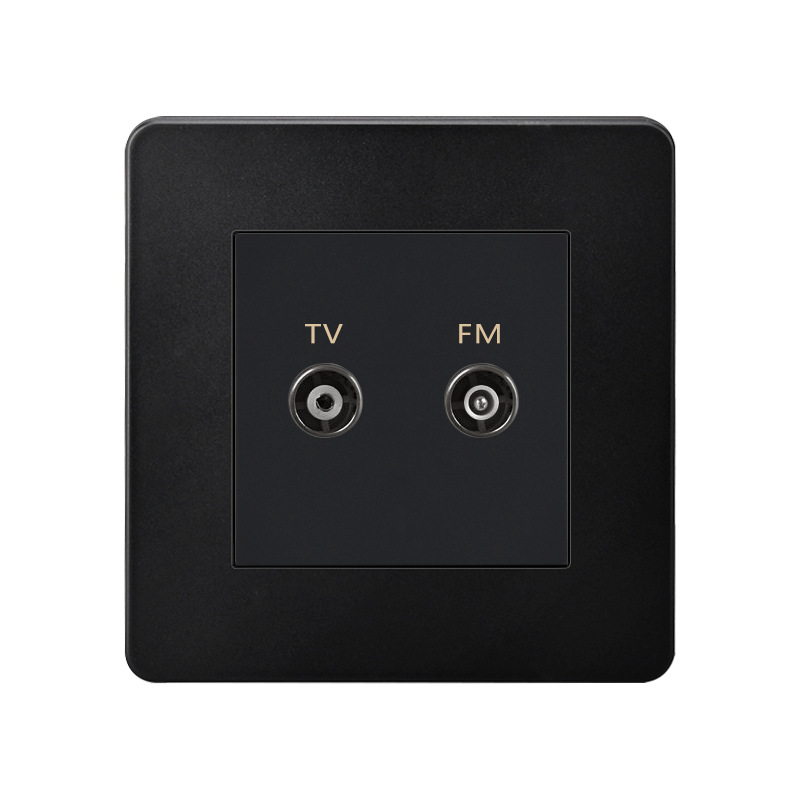 英式电视插座tv高清卫星天线插座一进一出分支面板fm插头闭路插座