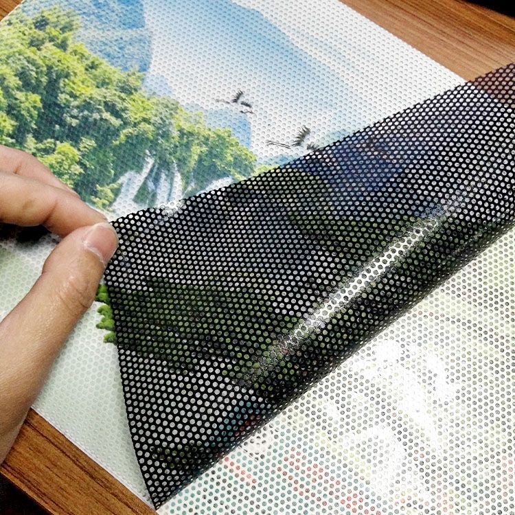 工厂加工单透玻璃贴 单透贴户外写真 网眼玻璃贴 户外玻璃贴喷画