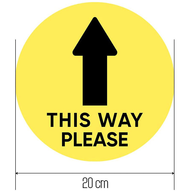 亚马逊ebay跨境电商产品隔离箭头地板贴纸"请这种方式"地板标志