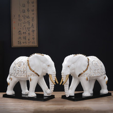 大号陶瓷大象摆件一对吸水镇宅风水摆设家居客厅办公室工艺品