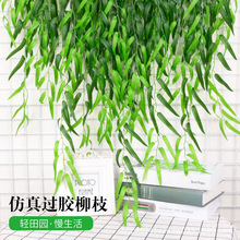 仿真柳条柳枝 植物藤条塑料花壁挂吊顶装饰绿植墙假垂柳 柳树柳叶