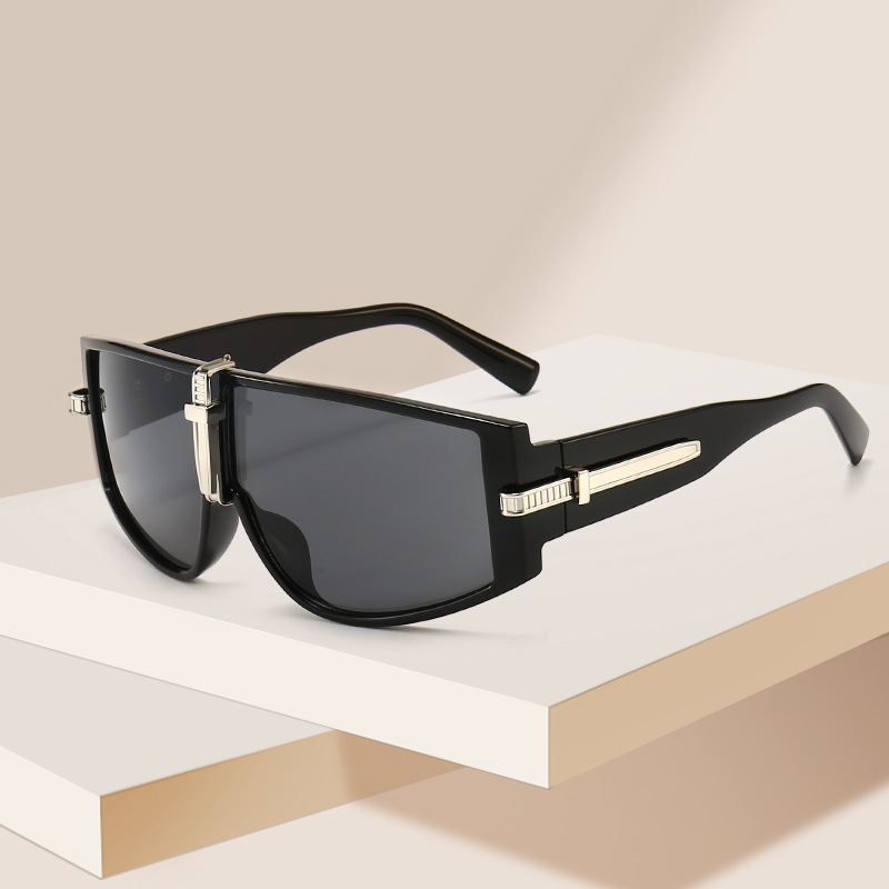 华晨宇同款连体片太阳镜时尚男女情侣墨镜主播跨境方形眼镜遮阳镜