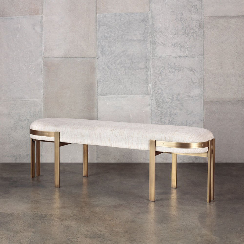 北欧设计师样板房轻奢长凳 别墅小户型卧室床尾凳入户玄关换鞋凳