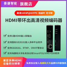 HDMI带环出视频直播编码器 SRT RTMP H265局域网直播监控接nvr