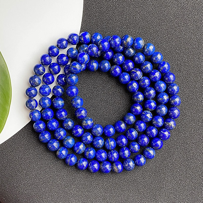 晶尧 天然阿富汗青金石手串108颗佛珠手持手链项链情侣款水晶饰品