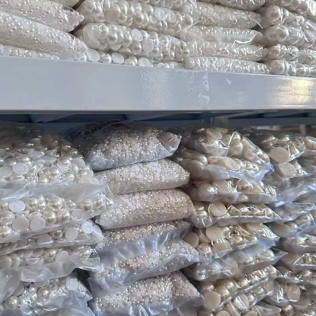 factory wholesale semicircle pearl smd abs imitation pearl round beads loose beads diy bracelet bracelet ornament accessories