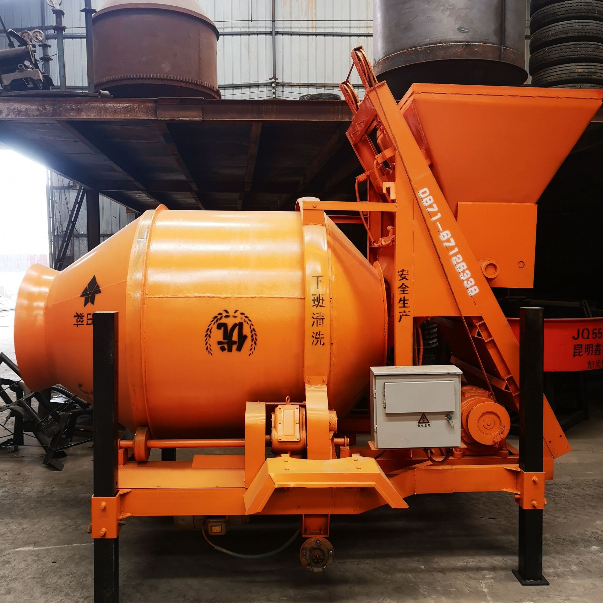 云南修路 盖房混凝土骨料搅拌设备 坤英机械滚筒式搅拌机搅拌砂浆