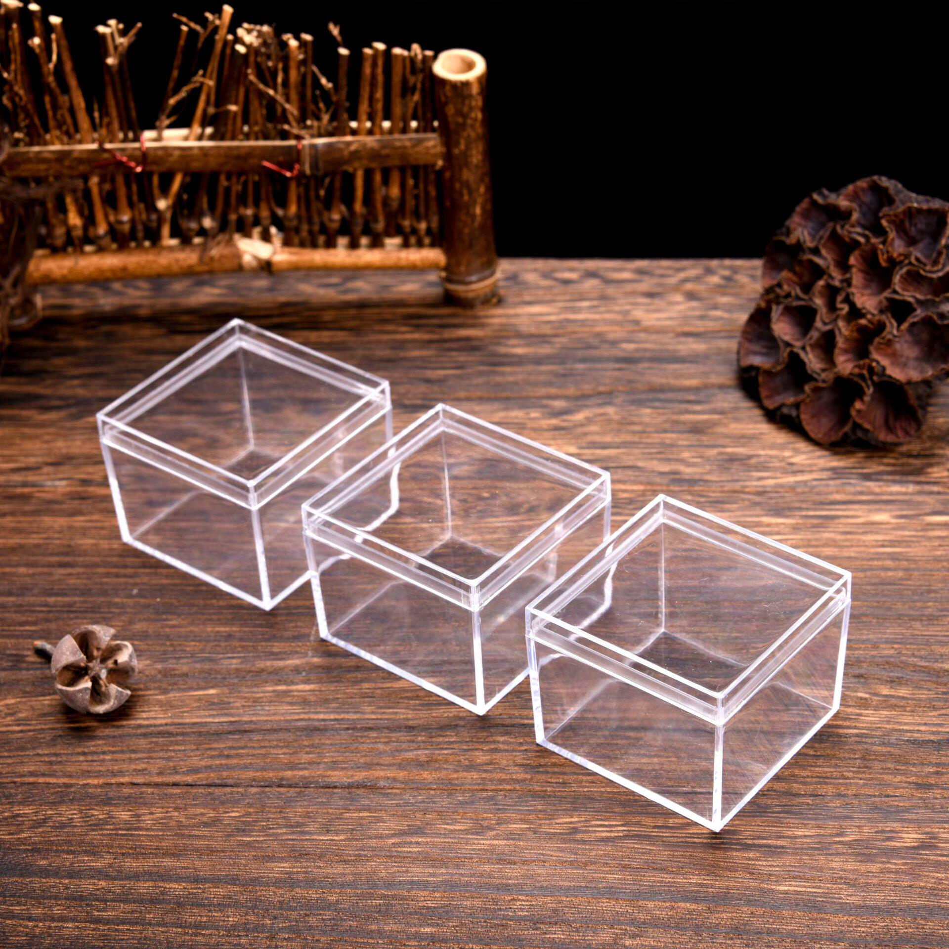 diy定制包装盒透明盒子明盒方形糖果盒水晶婚庆喜糖盒子史莱姆盒