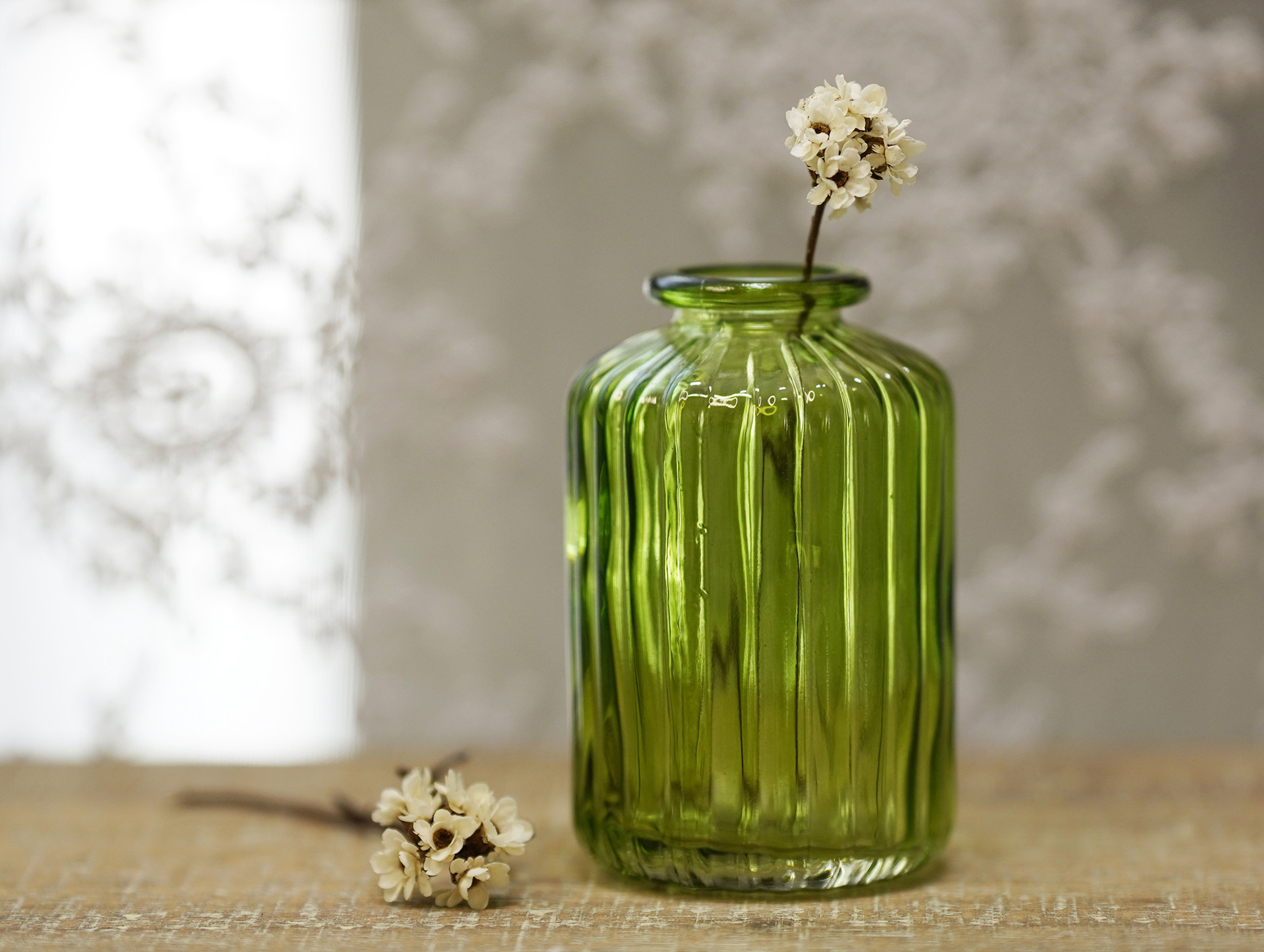 黑田园艺绿色玻璃花瓶