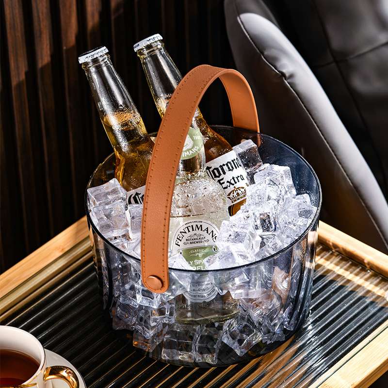 冰桶高颜值塑料啤酒桶可乐香槟红酒家用轻奢酒桶手提水果收纳篮子