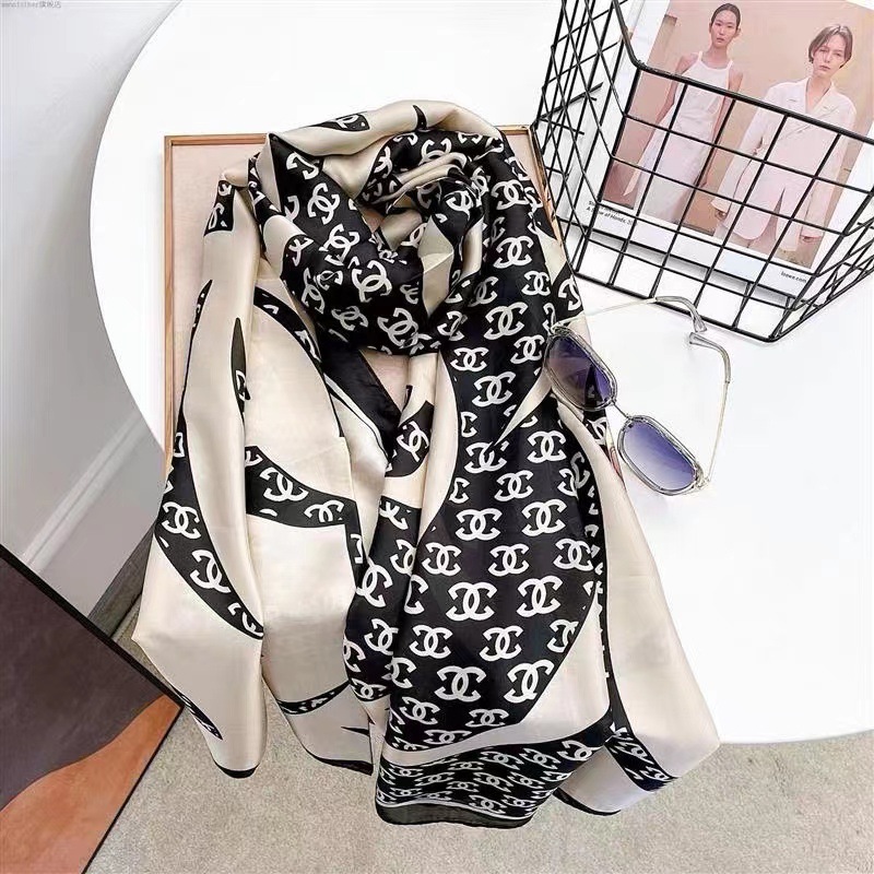 2023 Popular Korean Dongdaemun Cotton and Linen Scarf Women's Autumn and Winter New All-Matching Warm Fashion H Letter Scarf