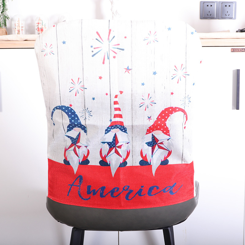 Kaicheng Cross-Border New Arrival Independence Day Chair Cover Home Decoration Restaurant Holiday Layout US National Day Seat Cover Cover