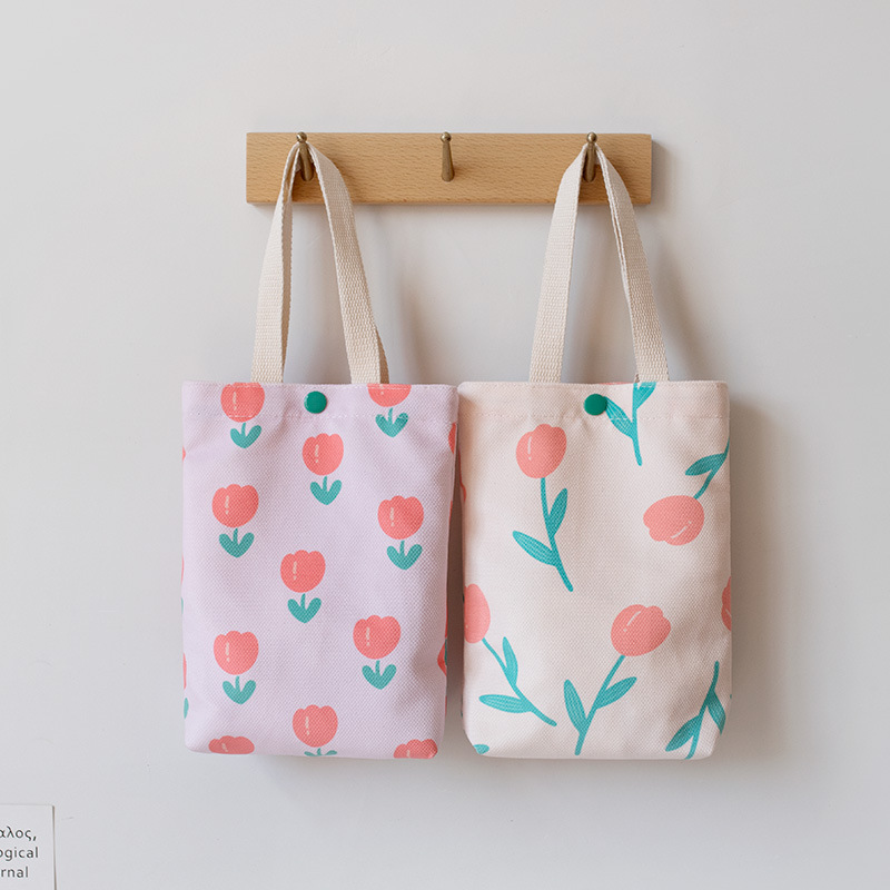 Canvas Handbag Female Student Children Cute Flower Bag Mobile Phone Bag Female Mini Umbrella Bag Water Cup Bag Wholesale