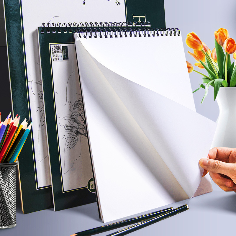 辉柏嘉素描本 8k线圈活页美术绘图速写本16k细纹儿童涂鸦空白画本