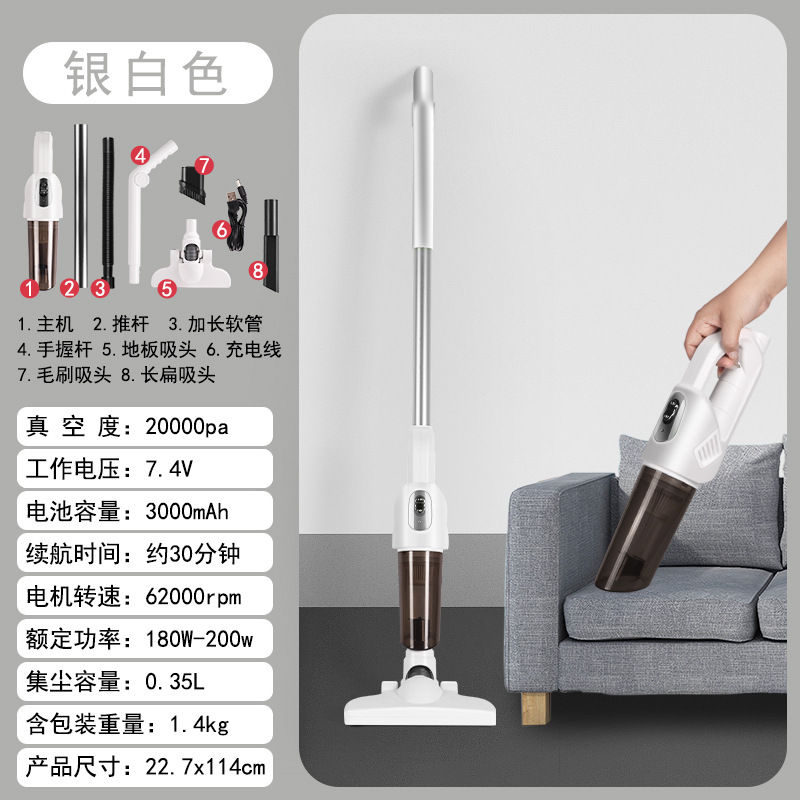 Handheld Vacuum Cleaner High-Power Household Wireless Portable Large Suction Bed Car Cross-Border One-Piece Delivery