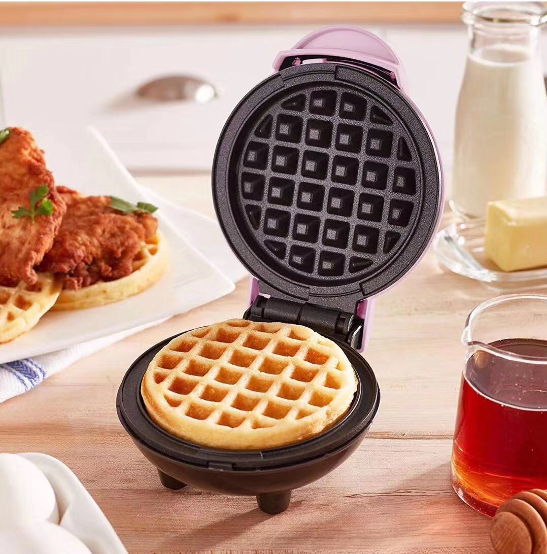 Cross-Border Hot Selling Waffle Machine Portable Breakfast Machine Automatic Household Multifunctional Mini Waffle Machine