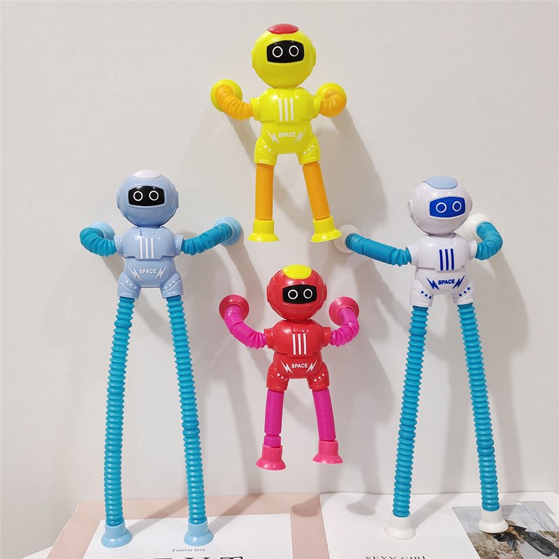 Internet Celebrity Hot Sale Astronaut Stretch Tube Giraffe Pull Tube Luminous Extension Tube Suction Cup Children Decompression Toy