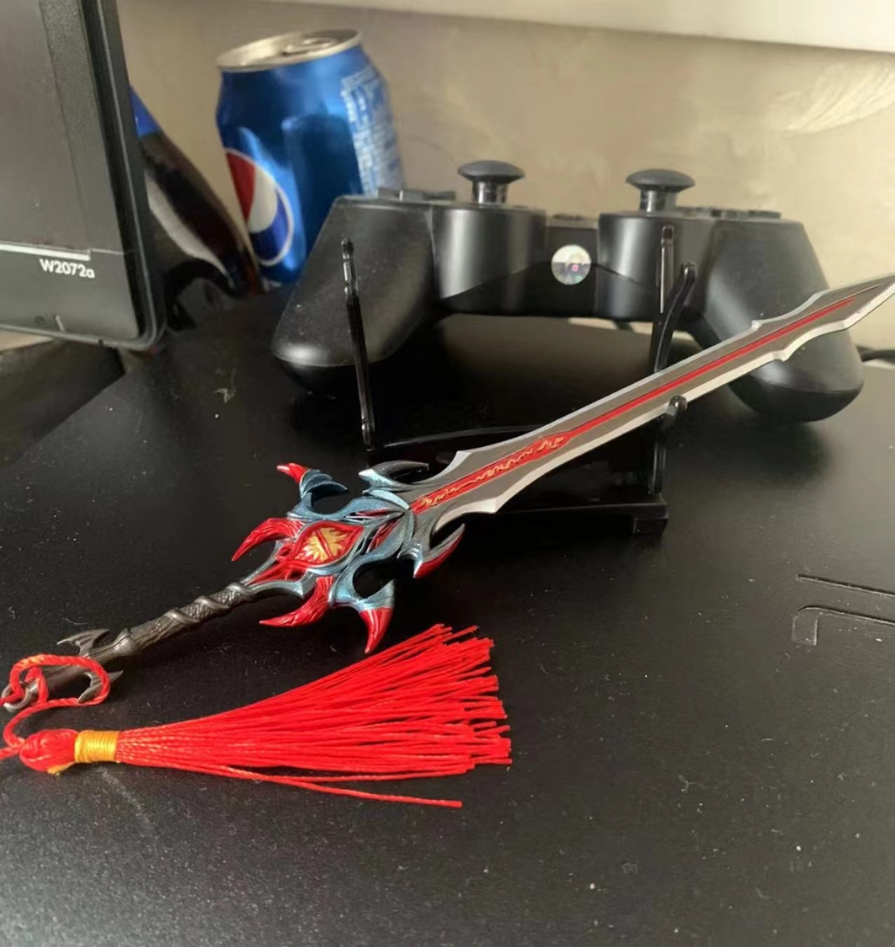 斗罗魂师对决红蓝22cm魔化修罗剑动漫版金属武器摆件礼物合金玩具