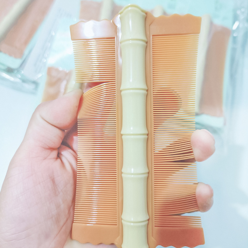 Boutique Double-Edged Fine-Toothed Comb Bags Bamboo Grate Comb Double-Edged Fine-Toothed Comb Comb Independent Packaging Double-Edged Fine-Toothed Comb Comb Dense Gear Row Comb 2 Yuan Supply