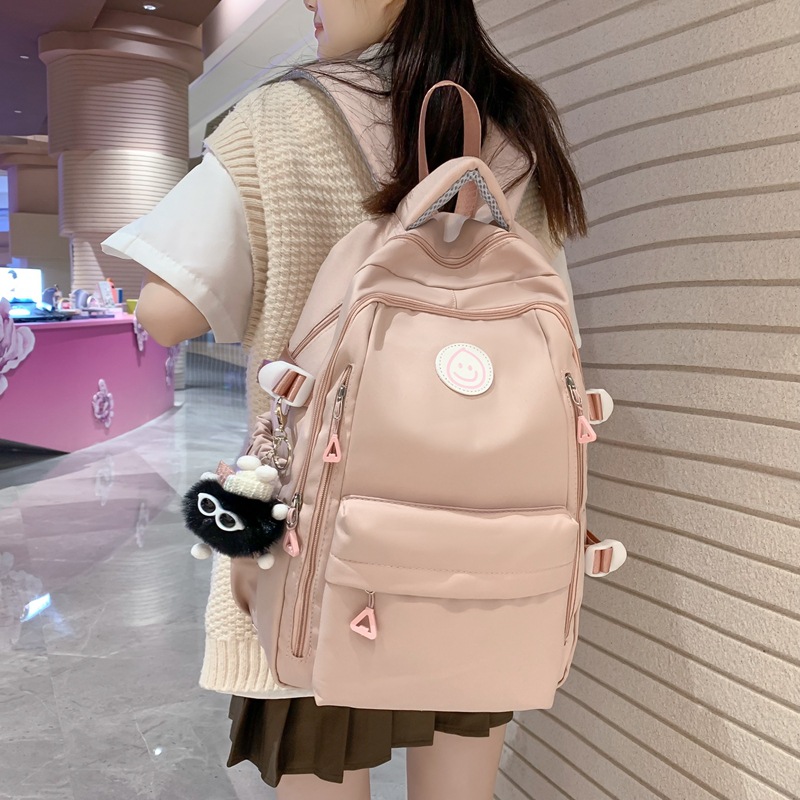 Large Capacity Middle School Students Student Schoolbag Female Ins Style Japanese Backpack Trendy Simple All-Match Travel Backpack