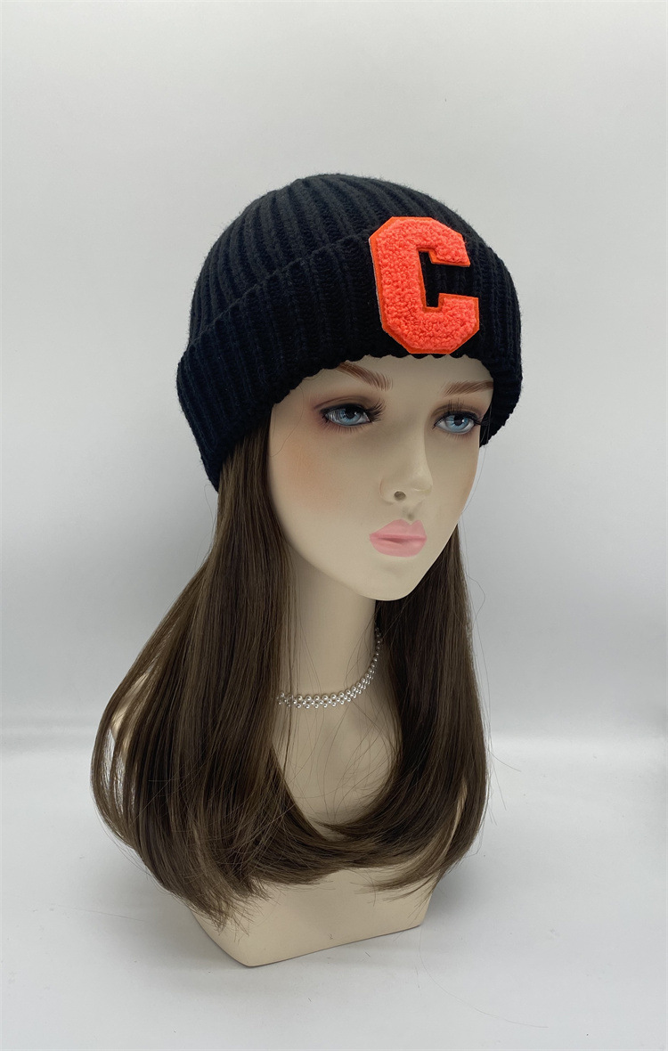 假发女 长发带帽子假发一体女秋冬时尚帽子克莱因蓝网红假发批发