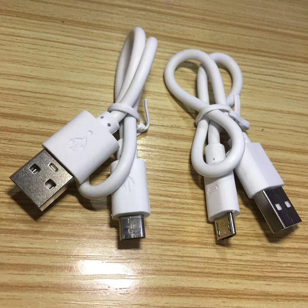 type-c安卓充电短线 v8扁圆接口usb线 双面插拔蓝牙耳机电子烟线