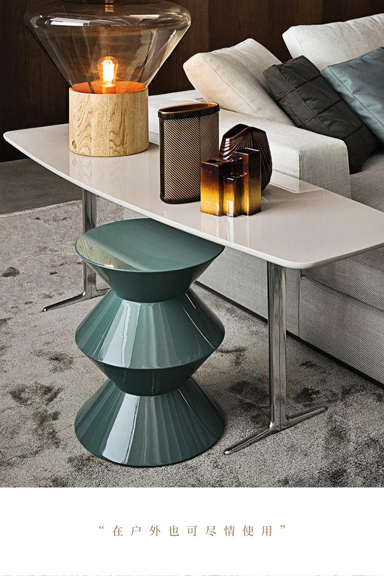 勒方兹意式极简高端定制创意异形茶几现代简约设计师轻奢圆形茶几