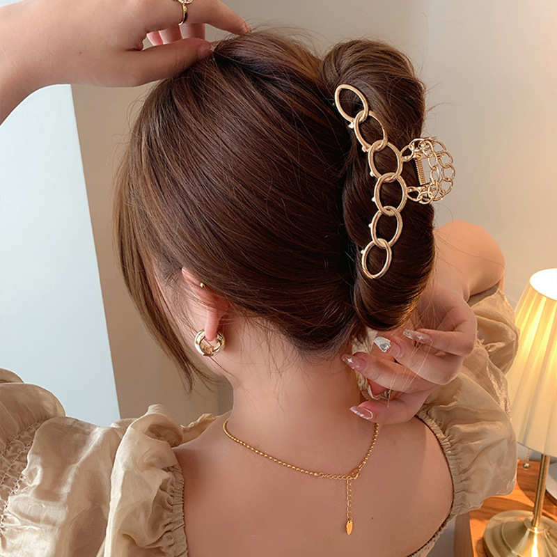 日韩新网红抓夹大号简约发夹后脑勺头发夹子头饰鲨鱼夹女新款发抓