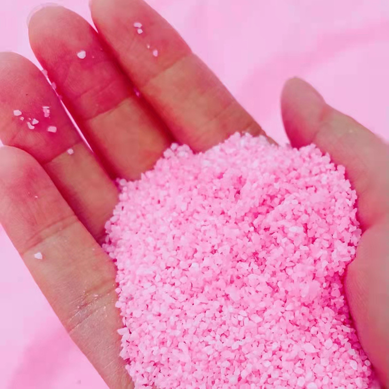 厂家批发网红沙户外人造沙滩粉红色沙子儿童游乐场景区彩砂粉沙