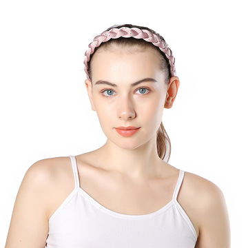 韩版夏季新款麻花发箍辫子镶钻防滑带齿头箍少女可爱压发发饰头饰