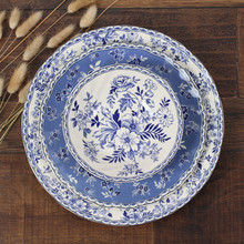 出口英国威基伍德青花瓷盘子西式釉下彩装饰品餐盘甜品汤碗碟